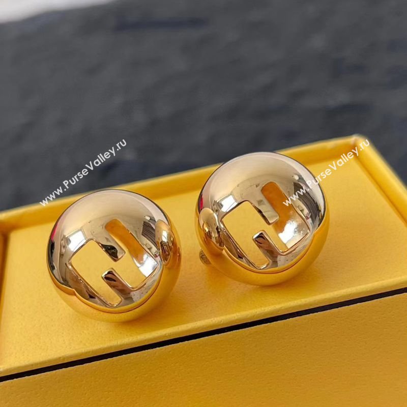 Fendi Sphera Stud Earrings Gold 2025 (YF-251112138)