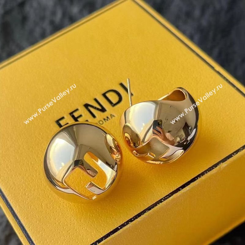 Fendi Sphera Stud Earrings Gold 2025 (YF-251112138)