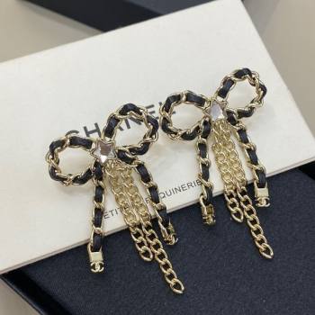 Chanel Bow Tassel Earrings Black 2025 YF111207 (YF-251112122)