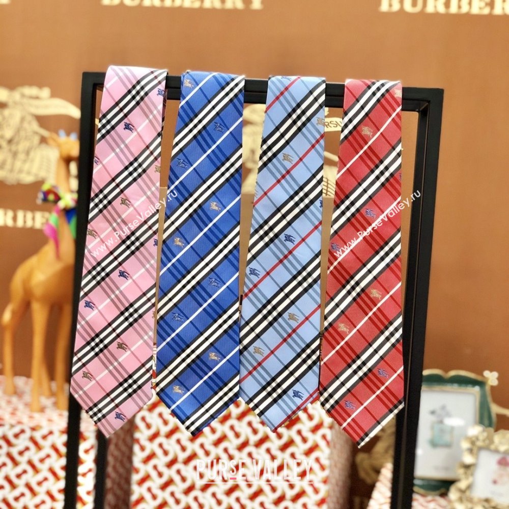 Burberry Silk Tie B111224 Pink 2025 (WTZ-25111224)