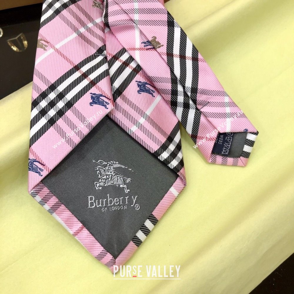 Burberry Silk Tie B111224 Pink 2025 (WTZ-25111224)