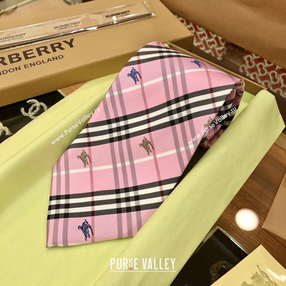 Burberry Silk Tie B111224 Pink 2025 (WTZ-25111224)