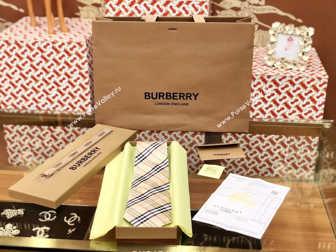 Burberry Silk Tie B111225 Khaki 2025 (WTZ-25111225)