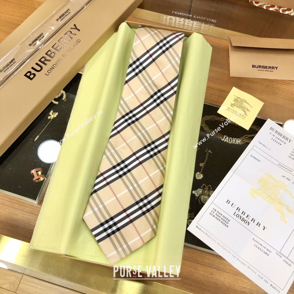 Burberry Silk Tie B111225 Khaki 2025 (WTZ-25111225)