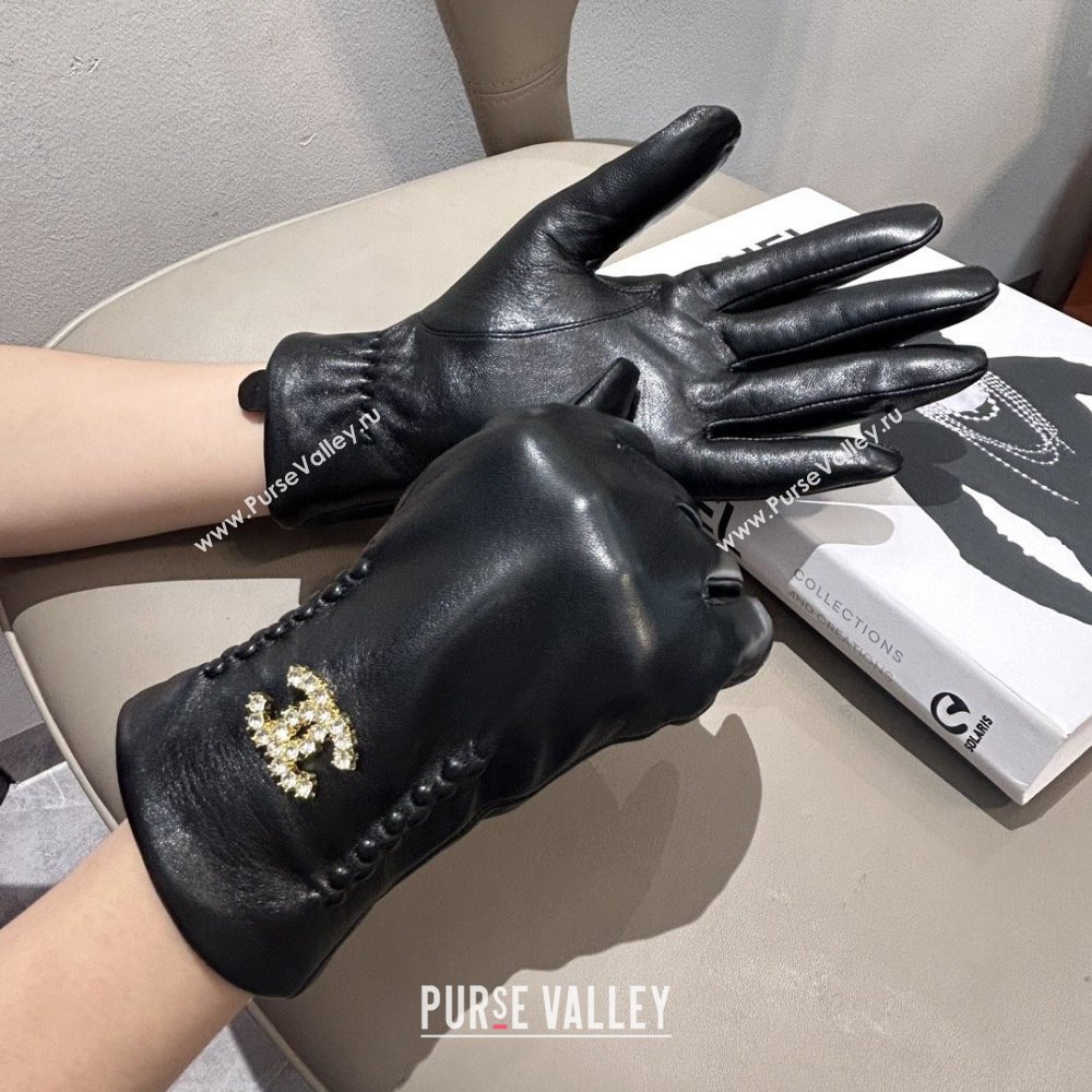 Chanel Lambskin Gloves CH111737 Black 025 (XMV-25111737)