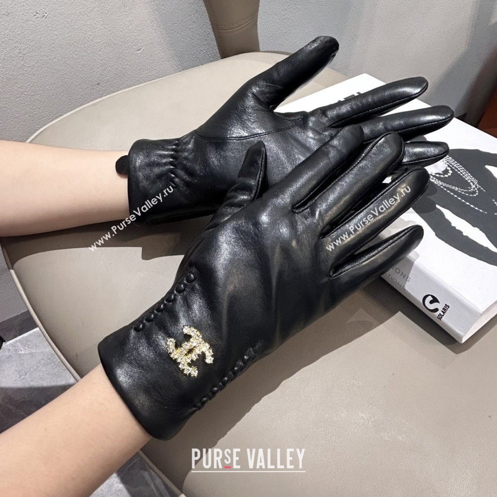 Chanel Lambskin Gloves CH111737 Black 025 (XMV-25111737)