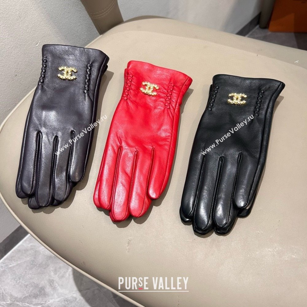Chanel Lambskin Gloves CH111737 Black 025 (XMV-25111737)