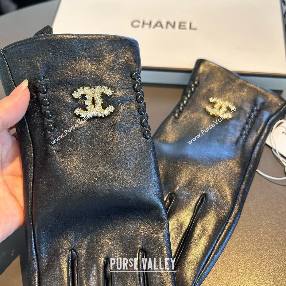Chanel Lambskin Gloves CH111737 Black 025 (XMV-25111737)