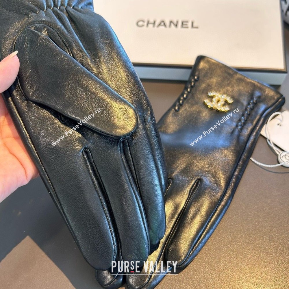 Chanel Lambskin Gloves CH111737 Black 025 (XMV-25111737)