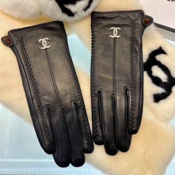 Chanel Lambskin Gloves CH111306 Black 2025 (A-25111306)