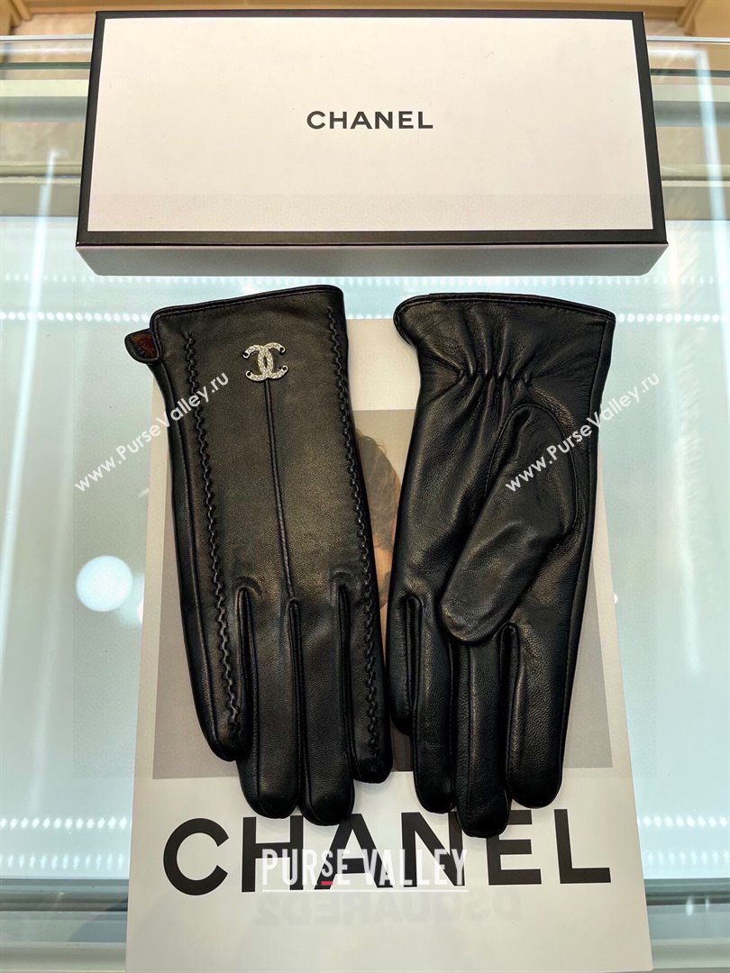 Chanel Lambskin Gloves CH111306 Black 2025 (A-25111306)