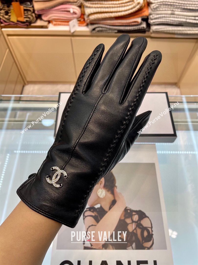 Chanel Lambskin Gloves CH111306 Black 2025 (A-25111306)