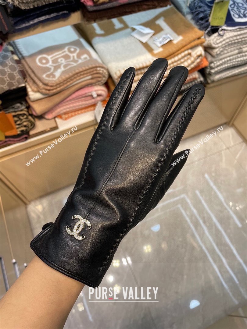 Chanel Lambskin Gloves CH111306 Black 2025 (A-25111306)