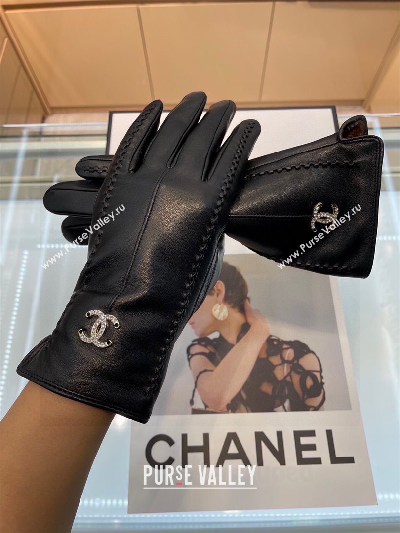 Chanel Lambskin Gloves CH111306 Black 2025 (A-25111306)