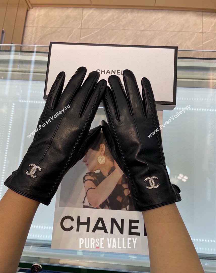 Chanel Lambskin Gloves CH111306 Black 2025 (A-25111306)