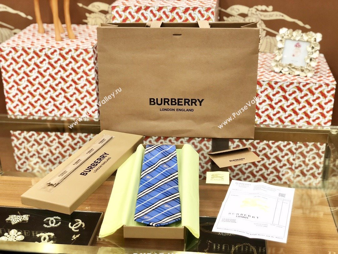 Burberry Silk Tie B111223 Blue 2025 (WTZ-25111223)