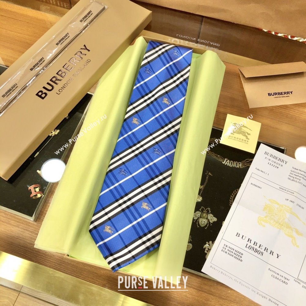 Burberry Silk Tie B111223 Blue 2025 (WTZ-25111223)