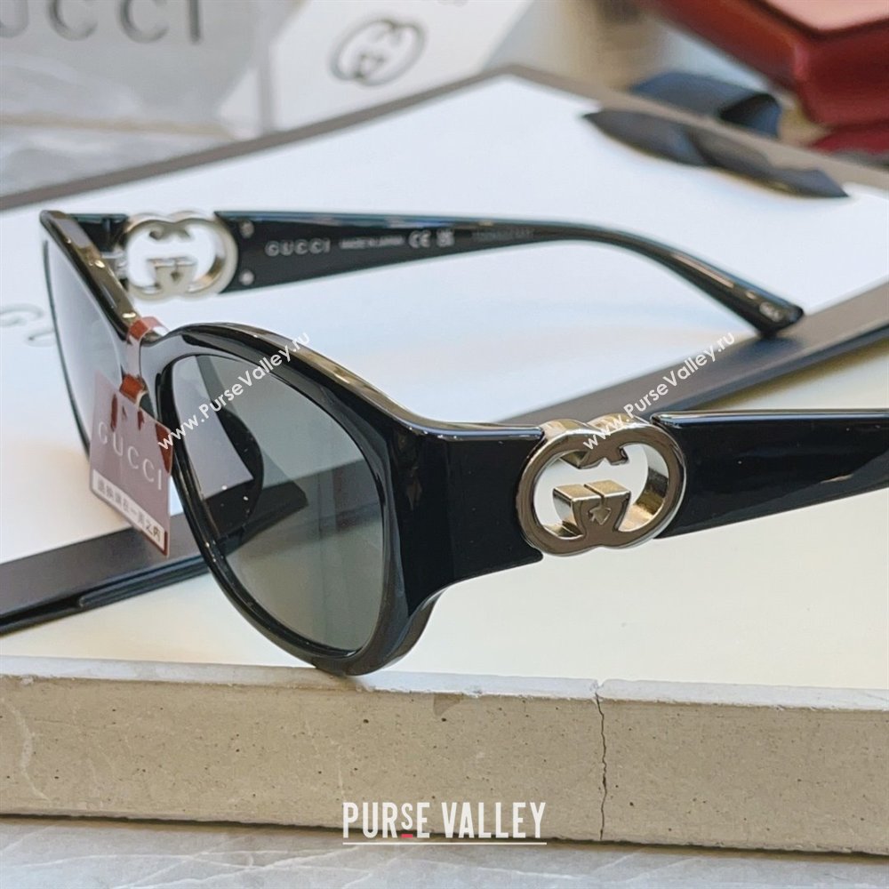 Gucci Sunglasses GG1826SK Black/Silver 2025 (A-25111201)
