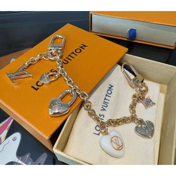 Louis Vuitton Heart Chain Bag Charms White 2025 1113 (SHI-251113077)