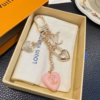 Louis Vuitton Heart Chain Bag Charms Light Pink 2025 1112 (SHI-251113079)