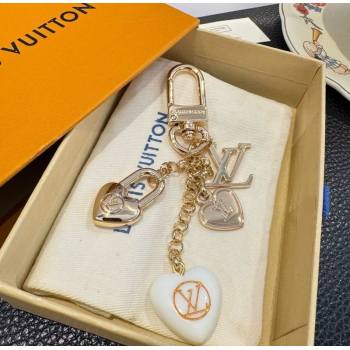Louis Vuitton Heart Chain Bag Charms White 2025 1112 (SHI-251113081)