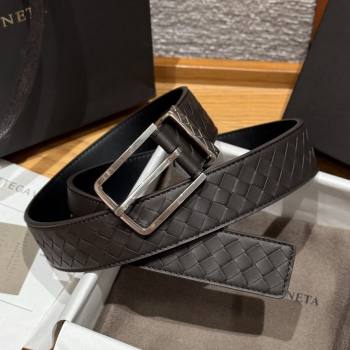 Bottega Veneta Intreccio Loop Belt BV111404 Chocolate/Silver 2025 (YANG-25111404)