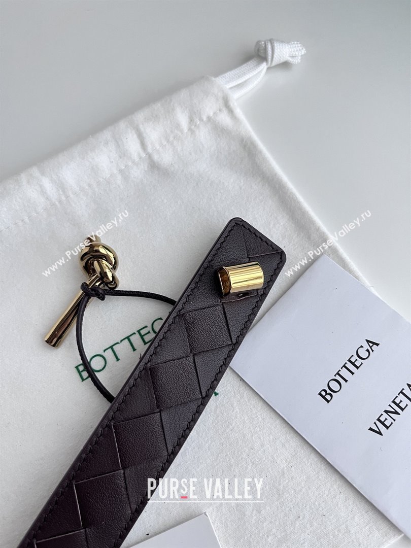 Bottega Veneta Andiamo Belt in Intreccio Leather BV111714 Fondant Brown 2025 (YANG-25111714)