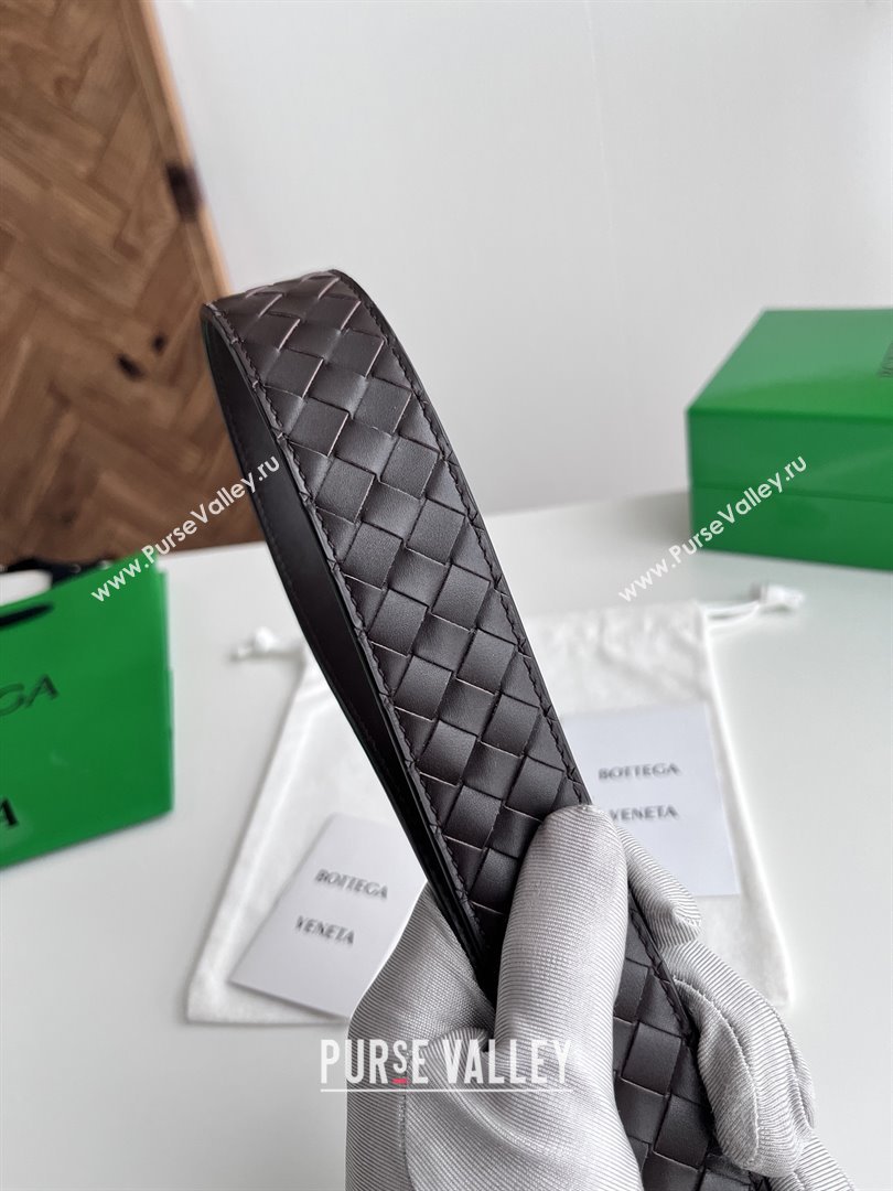 Bottega Veneta Intreccio Loop Belt 3.5cm BV111727 Fondant Brown 2025 (YANG-25111727)