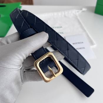 Bottega Veneta Womens Contour Belt 2cm BV111707 Blue/Gold 2025 (YANG-25111707)