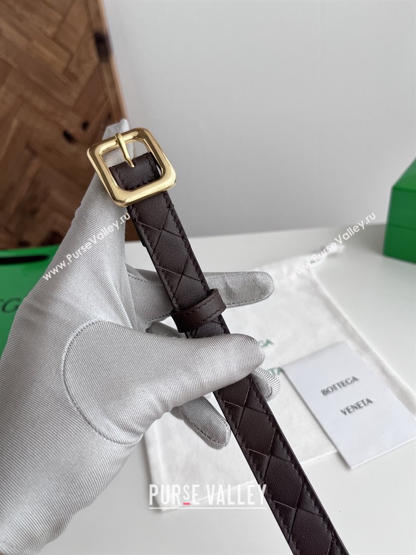 Bottega Veneta Womens Contour Belt 2cm BV111709 Fondant Brown/Gold 2025 (YANG-25111709)