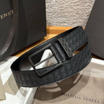 Bottega Veneta Intreccio Loop Belt BV111401 Black/Black 2025 (YANG-25111401)