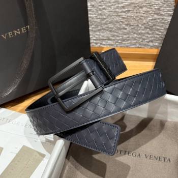 Bottega Veneta Intreccio Loop Belt BV111402 Blue/Black 2025 (YANG-25111402)