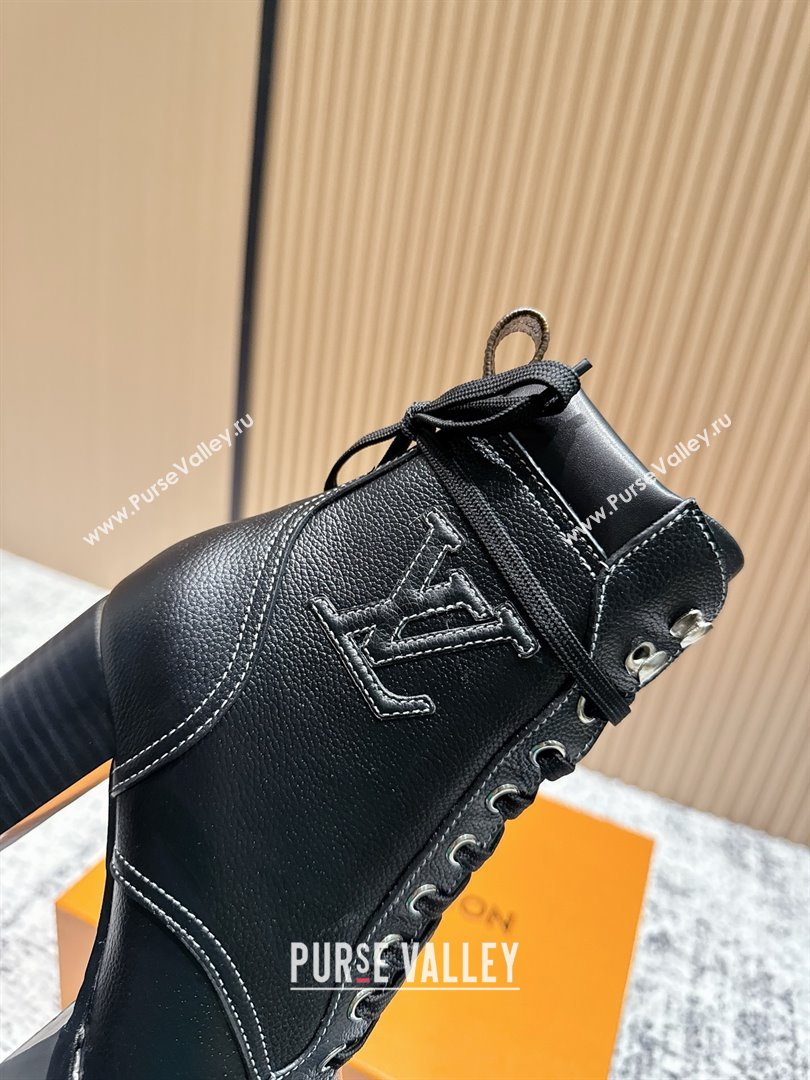 Louis Vuitton Star Trail Ankle Boots 9cm in Grained Caflskin Black 2025 (MD-25111408)