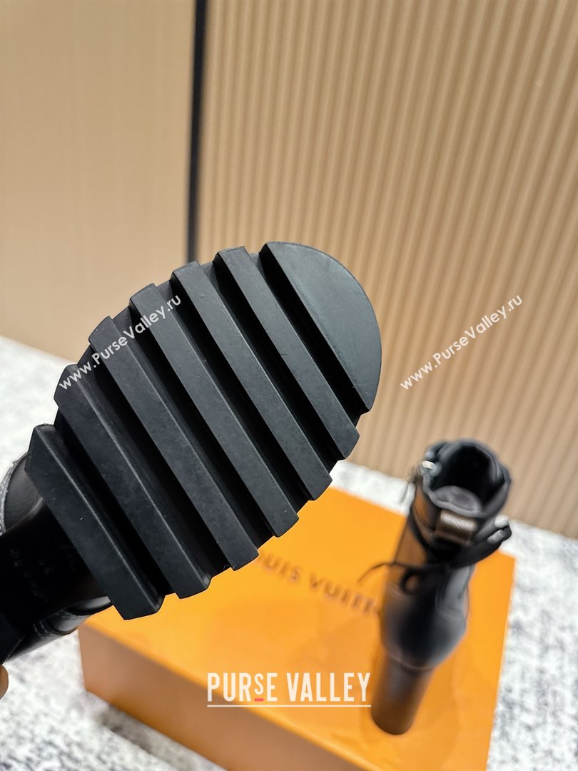 Louis Vuitton Star Trail Ankle Boots 9cm in Grained Caflskin Black 2025 (MD-25111408)