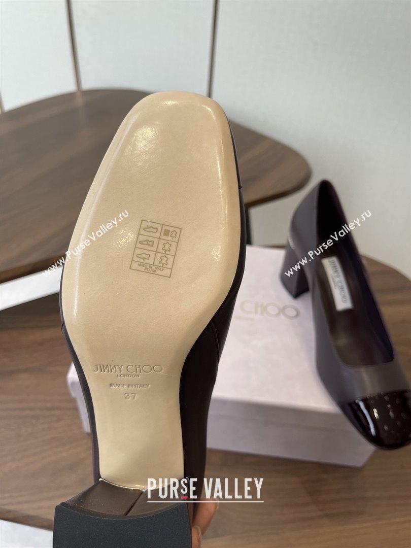 Jimmy Choo Jenson 65 Pumps in Nappa Patent Leather Burgundy 2025 (KL-25111745)