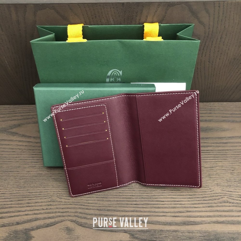 Goyard Grenelle Passport Cover G8502 Burgundy 2025 (ZH-25111750)