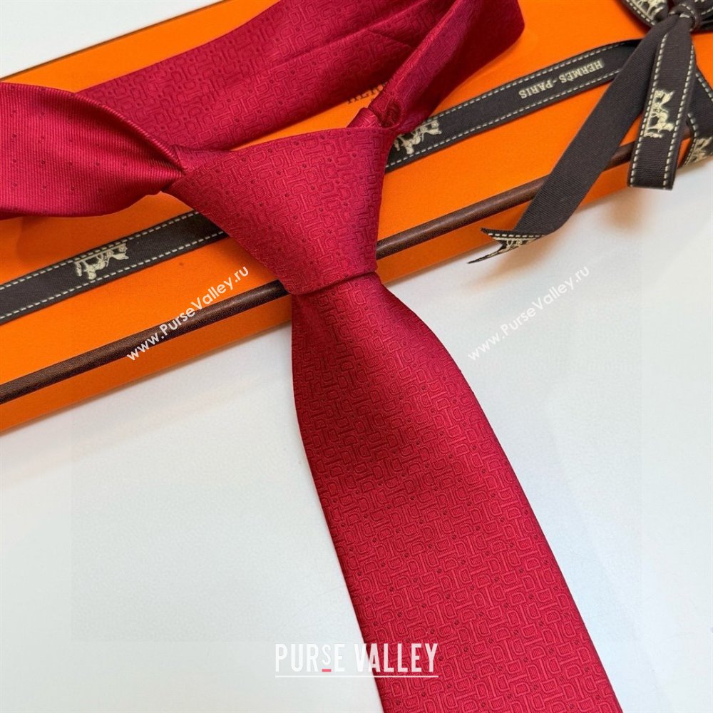Hermes Silk Tie H111801 Red 2025 (A-25111801)
