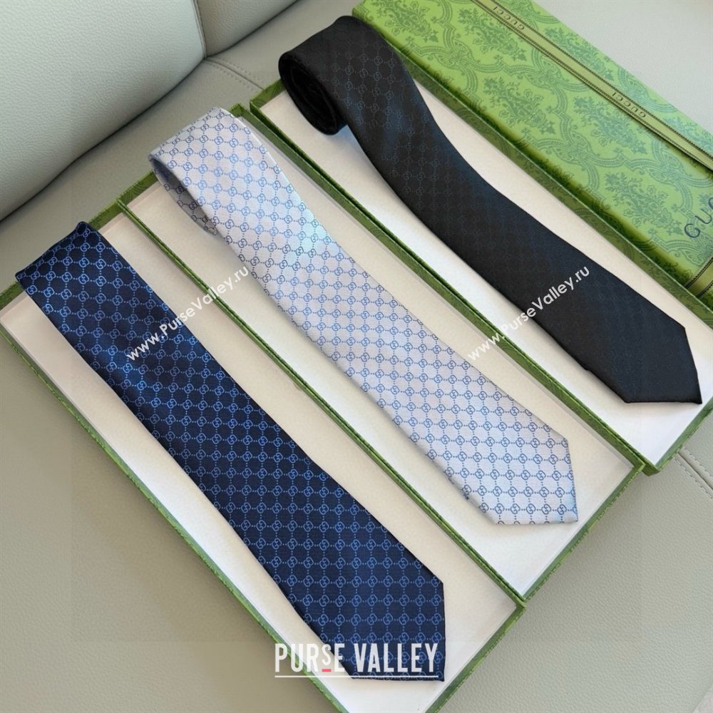 Gucci GG Silk Tie G111813 Blue 2025 (A-25111813)
