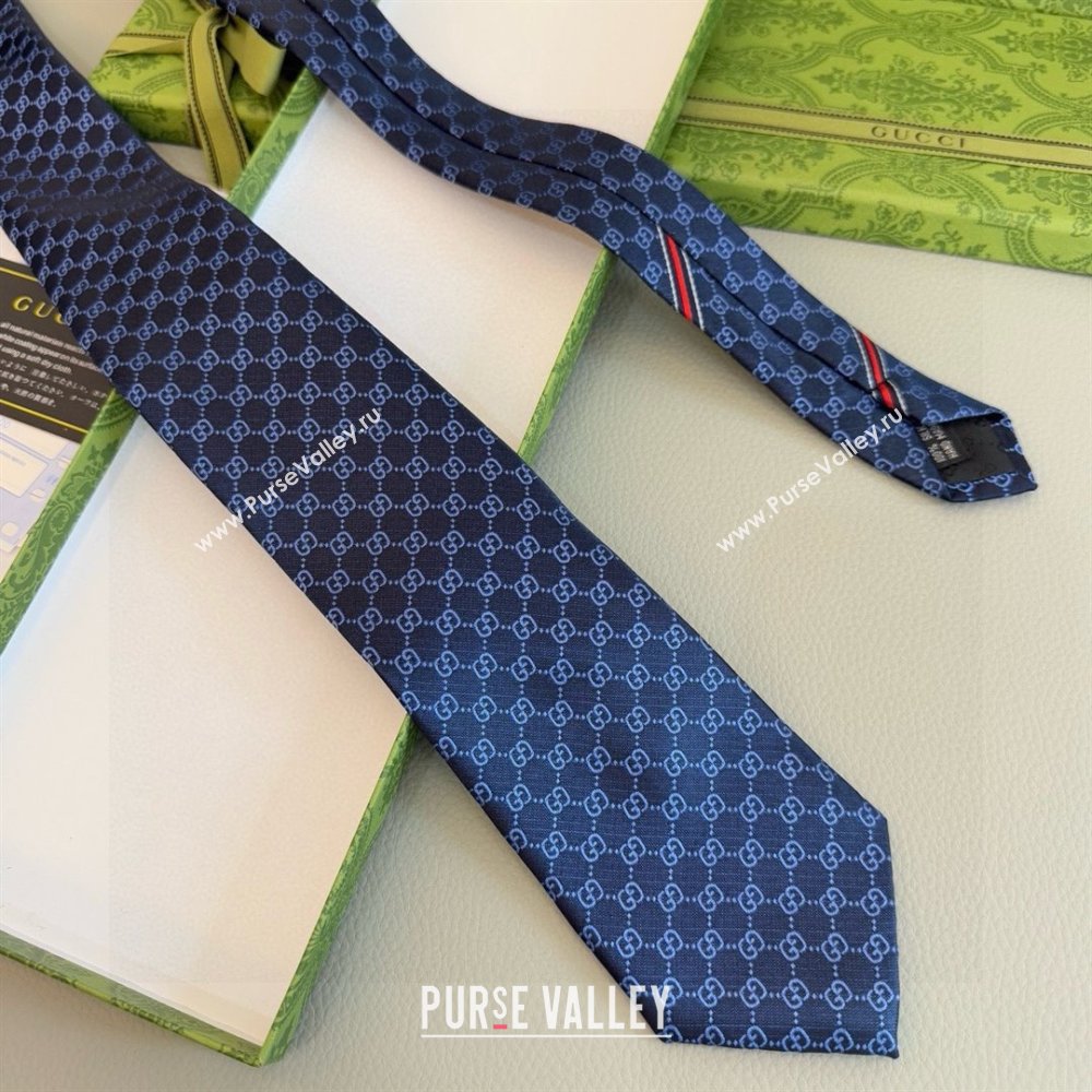 Gucci GG Silk Tie G111813 Blue 2025 (A-25111813)