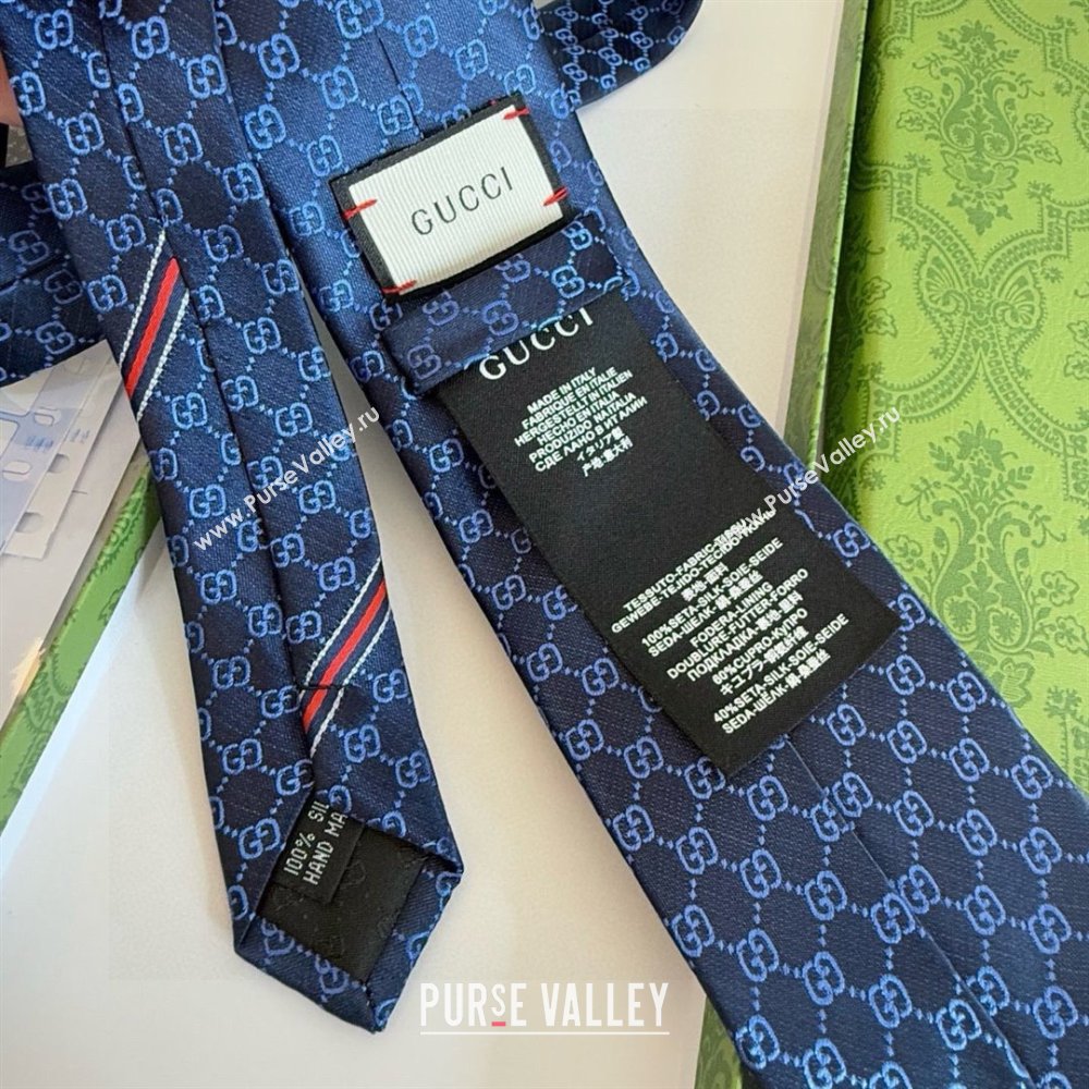 Gucci GG Silk Tie G111813 Blue 2025 (A-25111813)