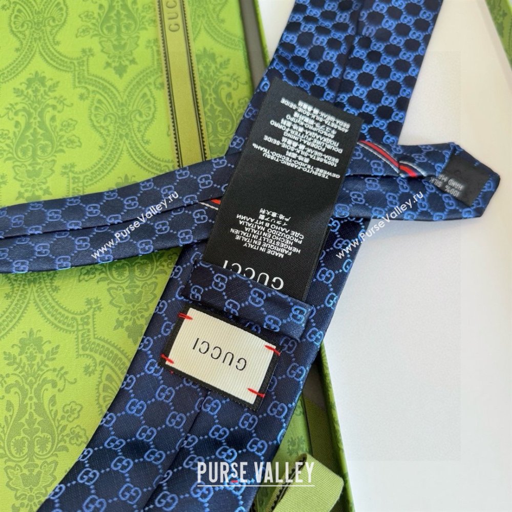 Gucci GG Silk Tie G111813 Blue 2025 (A-25111813)