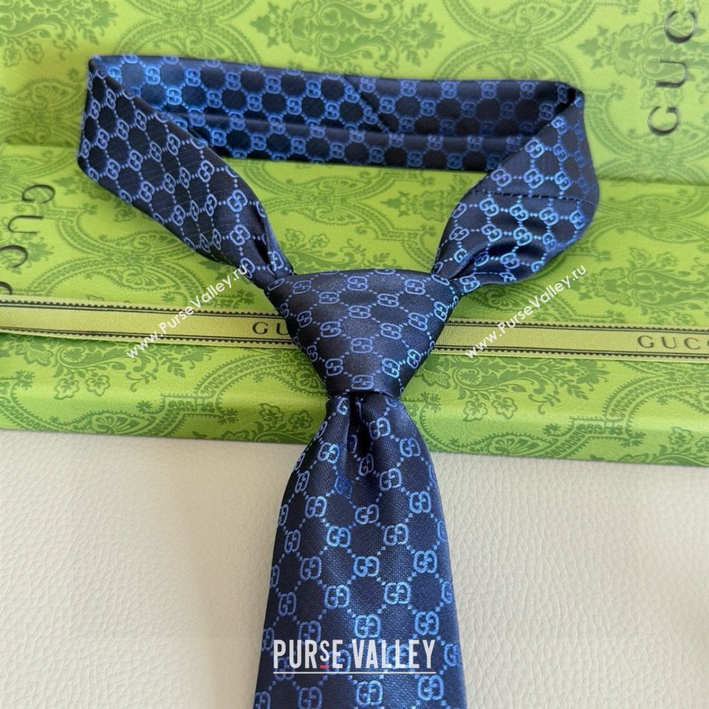 Gucci GG Silk Tie G111813 Blue 2025 (A-25111813)