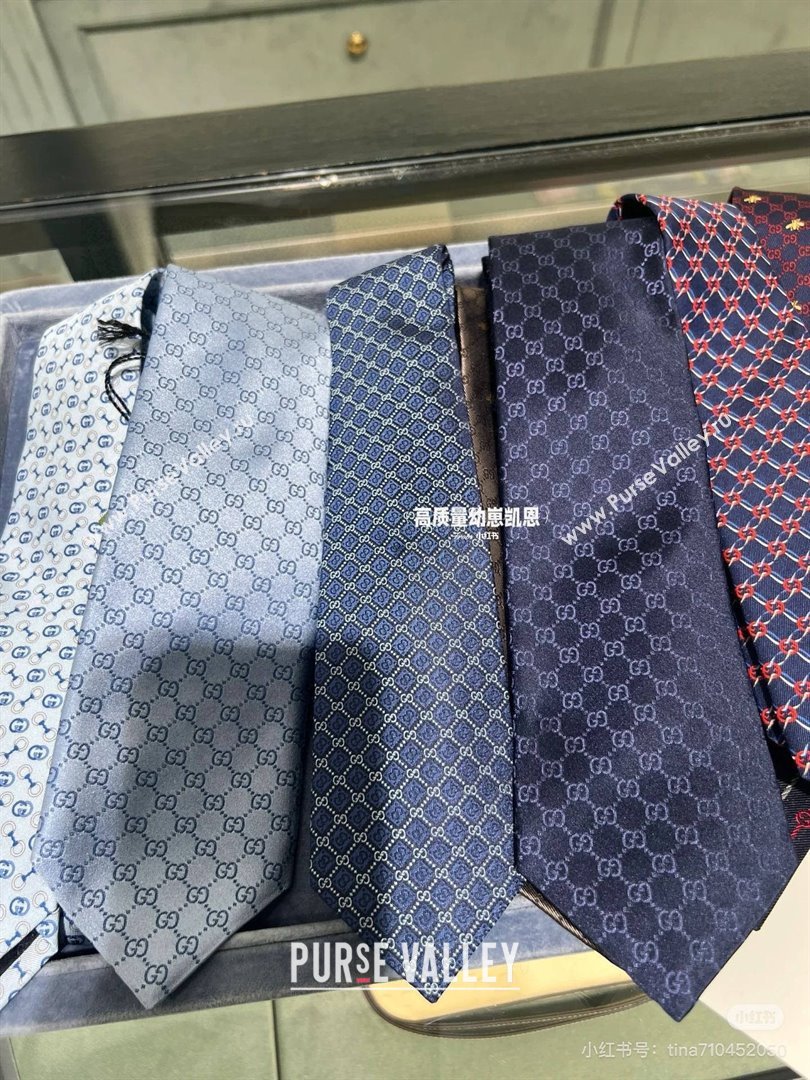 Gucci GG Silk Tie G111814 Light Blue 2025 (A-25111814)