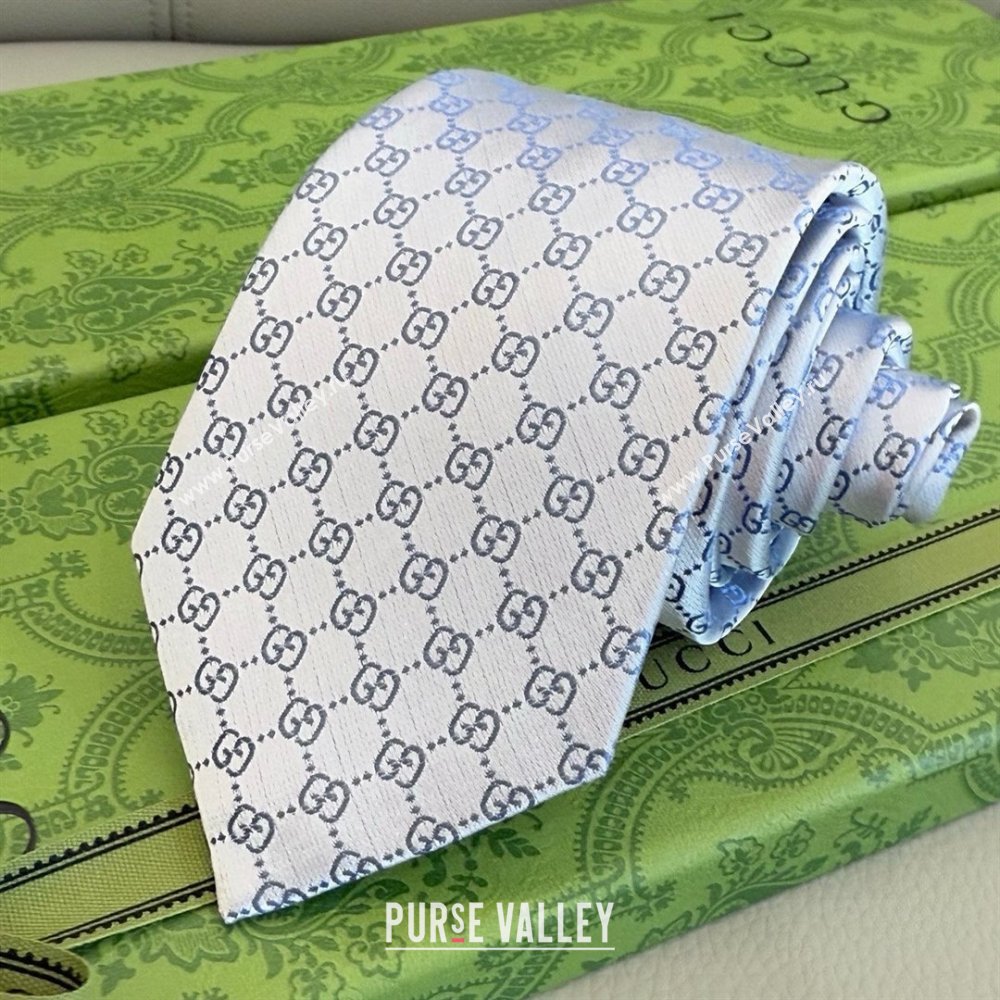 Gucci GG Silk Tie G111814 Light Blue 2025 (A-25111814)