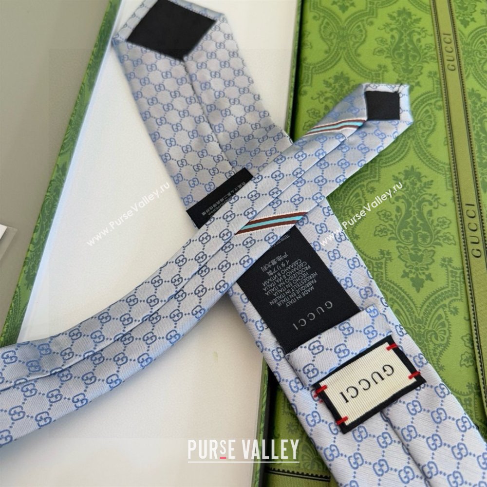 Gucci GG Silk Tie G111814 Light Blue 2025 (A-25111814)