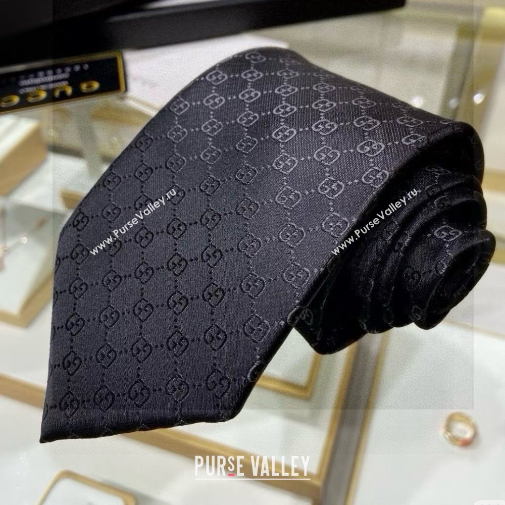 Gucci GG Silk Tie G111815 Black 2025 (A-25111815)