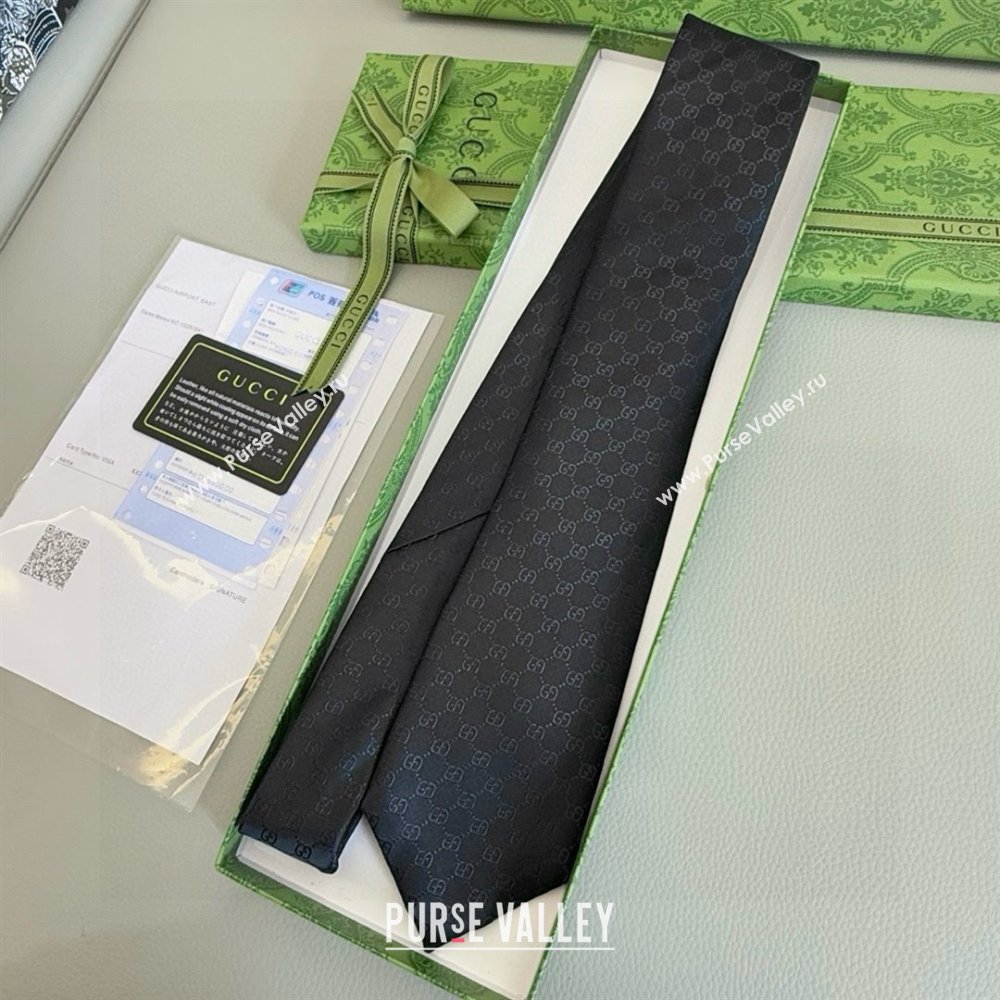 Gucci GG Silk Tie G111815 Black 2025 (A-25111815)