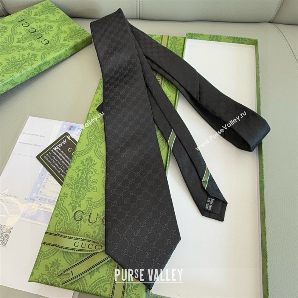 Gucci GG Silk Tie G111815 Black 2025 (A-25111815)