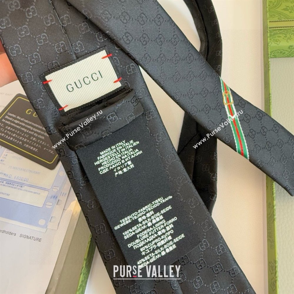 Gucci GG Silk Tie G111815 Black 2025 (A-25111815)