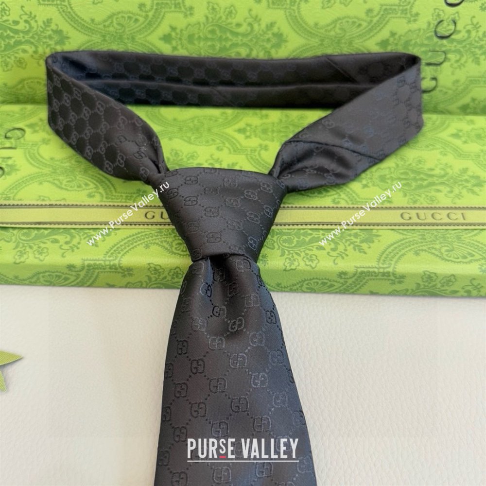 Gucci GG Silk Tie G111815 Black 2025 (A-25111815)
